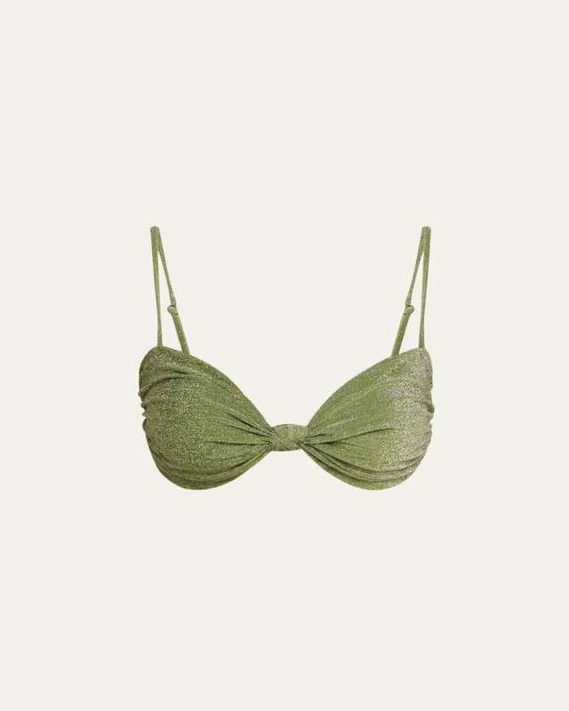 Shimmering Heliconia Bikini Top
